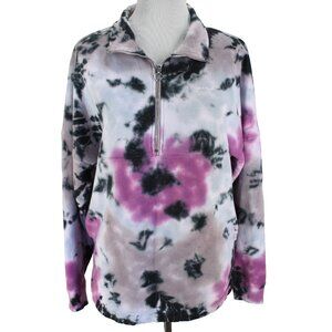 Victorias Secret PINK Sweatshirt Size XS Tie Dye 1/4 Zip Oversized Pullover